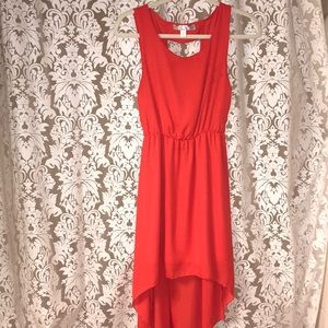 High-low dress, with back cutouts!